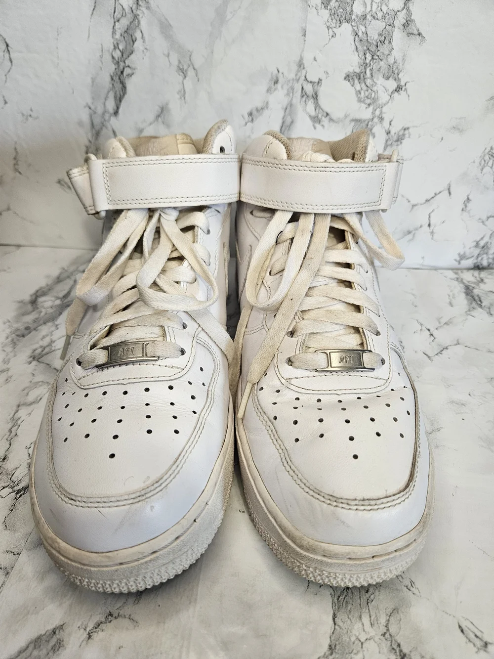 Nike Air Force 1 Mid 07 315123-111 White Basketball Shoes Sneakers Sz 8